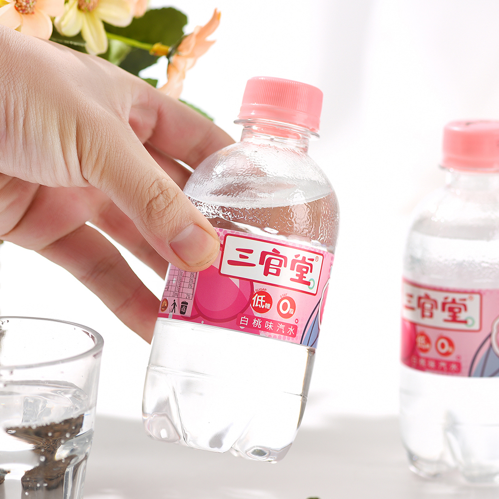 直营成都三官堂白桃瓶装汽水2688瓶整箱包装包邮0脂清新白桃口味