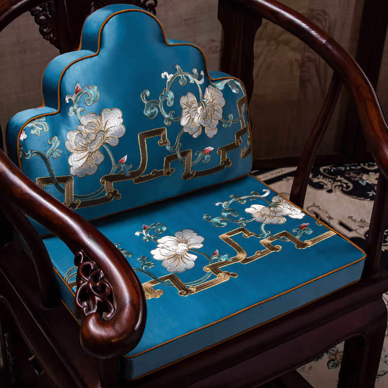 新中式红木椅垫沙发坐垫现代实木家具椅子圈椅太师椅茶椅乳胶垫子