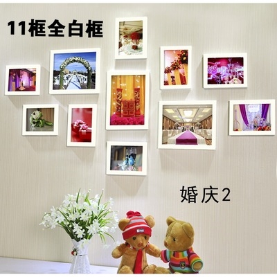 相框婚庆公司店婚礼现场展示图片婚庆店照片墙装饰画组合相框墙挂