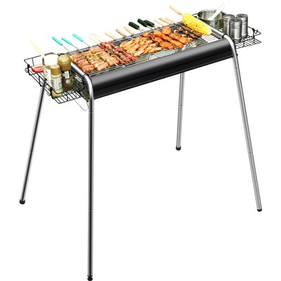 烧烤架子户外原始人图片