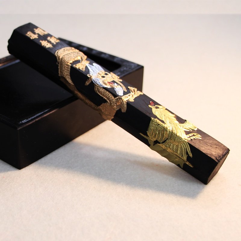 高档徽墨胡开文砚台用墨块墨条墨锭龙翔凤舞4两文房四宝文房四宝