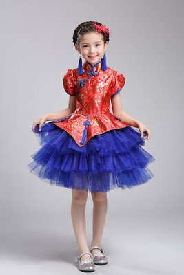 高档古筝表演女童公主蓬蓬裙中国风舞蹈演出服学生儿童礼服功效与作用