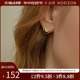 925纯银耳环高级感猫眼石气质耳钉女轻奢2024新款小众设计感耳饰
