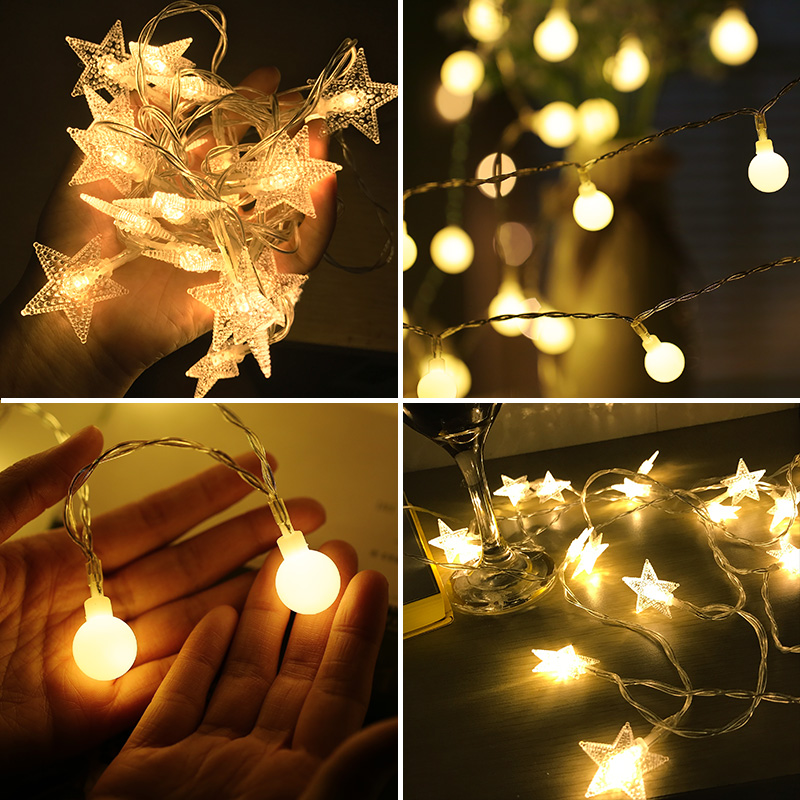 圣斐罗星星灯led小彩灯闪灯串灯满天星少女心房间布置装饰灯串春