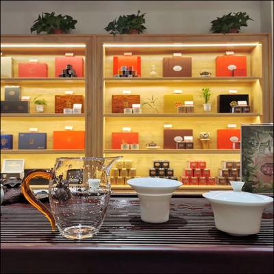 合肥订制 茶叶店展柜 土特产展示柜 茶叶柜 展示架文具店木质货架