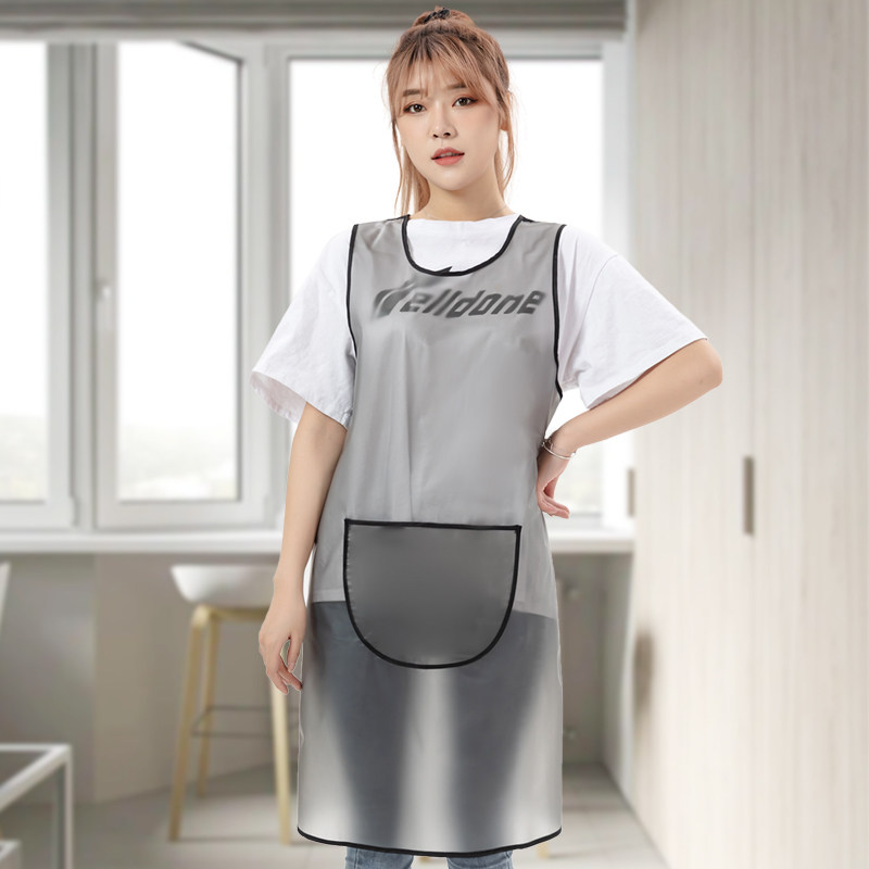 围裙女家用厨房2021新款防水防油食堂餐饮专用定制高档围腰软皮