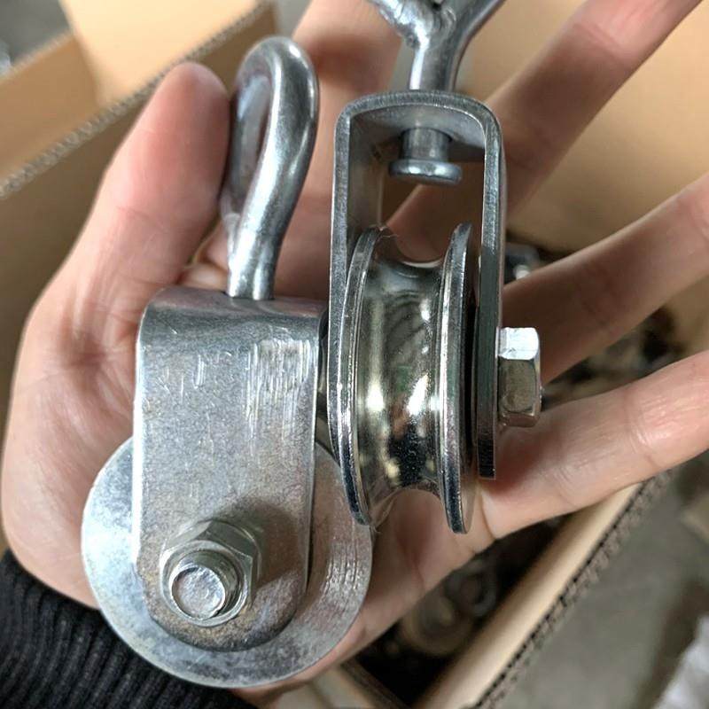 滑轮吊环吊钩钢丝绳轴承滑车起重健身放线养殖吊索具吊轮滑轮组