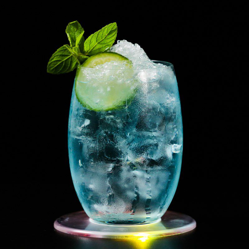 底座灯光发光酒瓶酒吧出酒道具尾酒杯垫灯灯杯垫