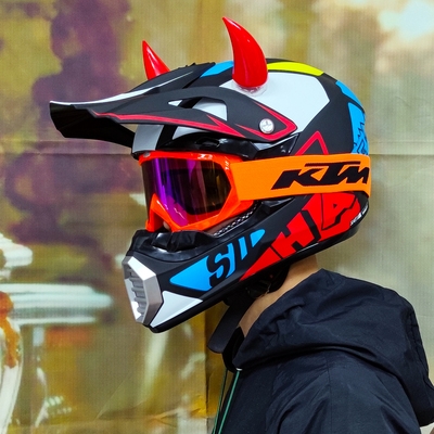 新款摩托车头盔男全覆式四季通用山地车林道场地专业dh速降越野盔