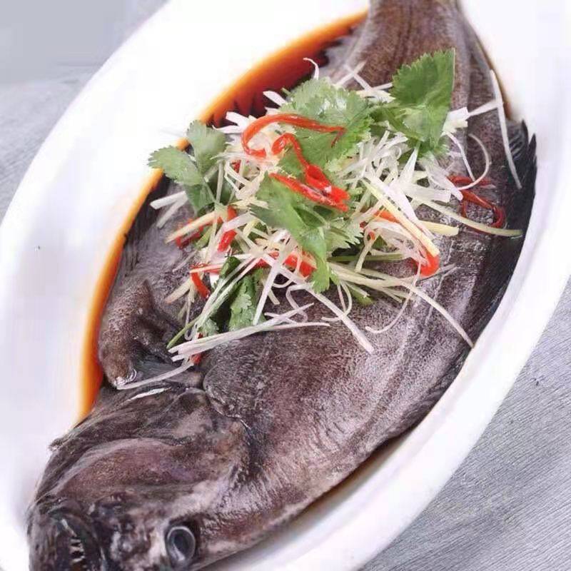 新鲜大鲽鱼2条27斤整条比目鱼带头去鳞去脏鸦片鱼深海海鲜水产