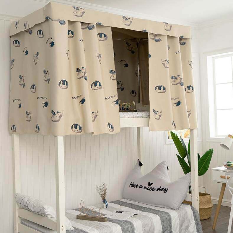 加厚强遮光床帘学生宿舍简约窗帘上铺下铺女物理ins大学寝bnzm