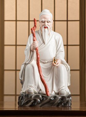 高档德化陶瓷药王爷孙思邈神像孙真人医圣医神华佗像供奉佛像药店