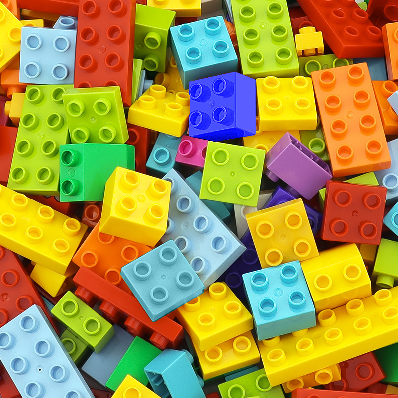 儿童大颗粒积木男孩女孩动脑益智力拼装模型宝宝兼容某高拼插玩具