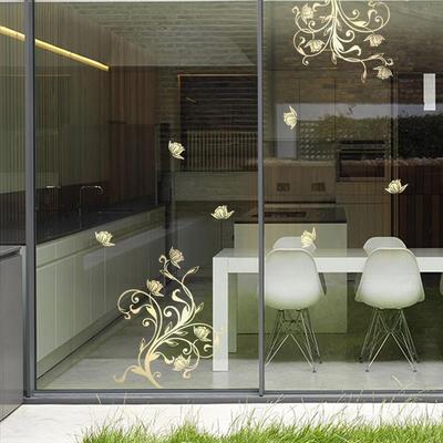 新品欧式客厅窗户双面贴画卧室浴室门贴纸防水玻璃贴花纹创意装饰