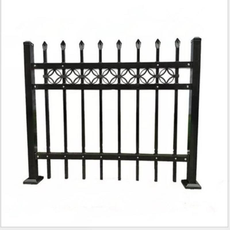 墙铁艺护栏厂家工厂区学校带花型锌钢护栏小区公园别墅庭院护栏