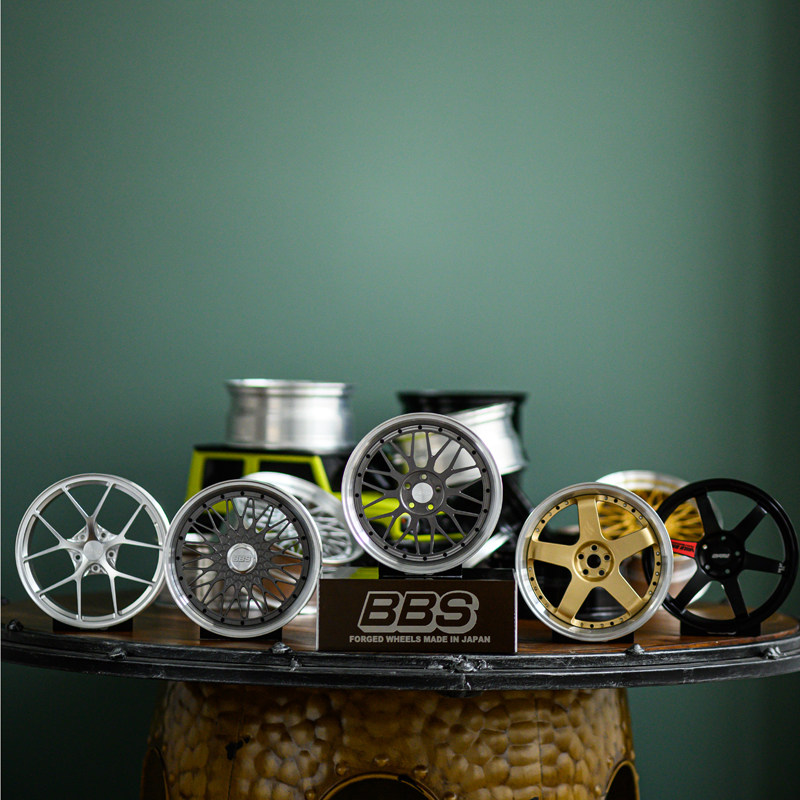 热销bbs轮毂_办公室书房桌面摆件bbs铝合金轮毂模型汽车车载饰品创意