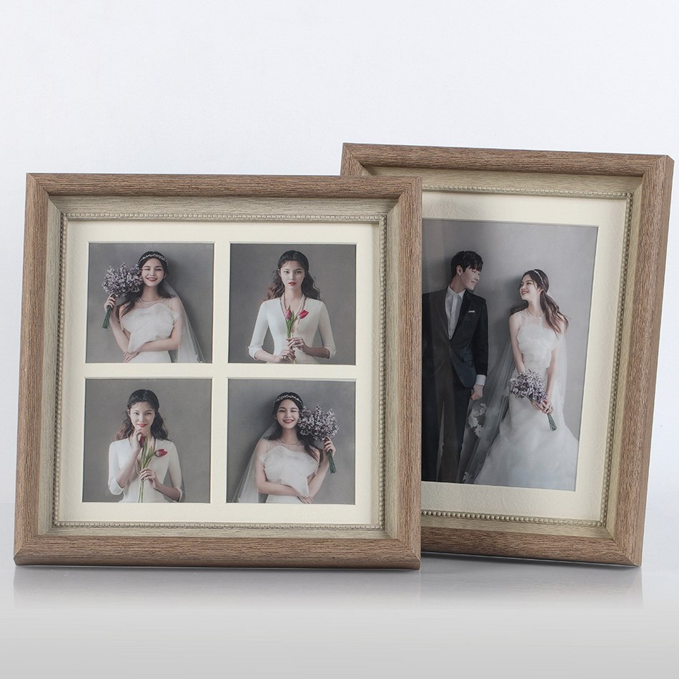 法式简约十寸相框摆台儿童照片卡纸相架四宫格组合创意摆件送礼物
