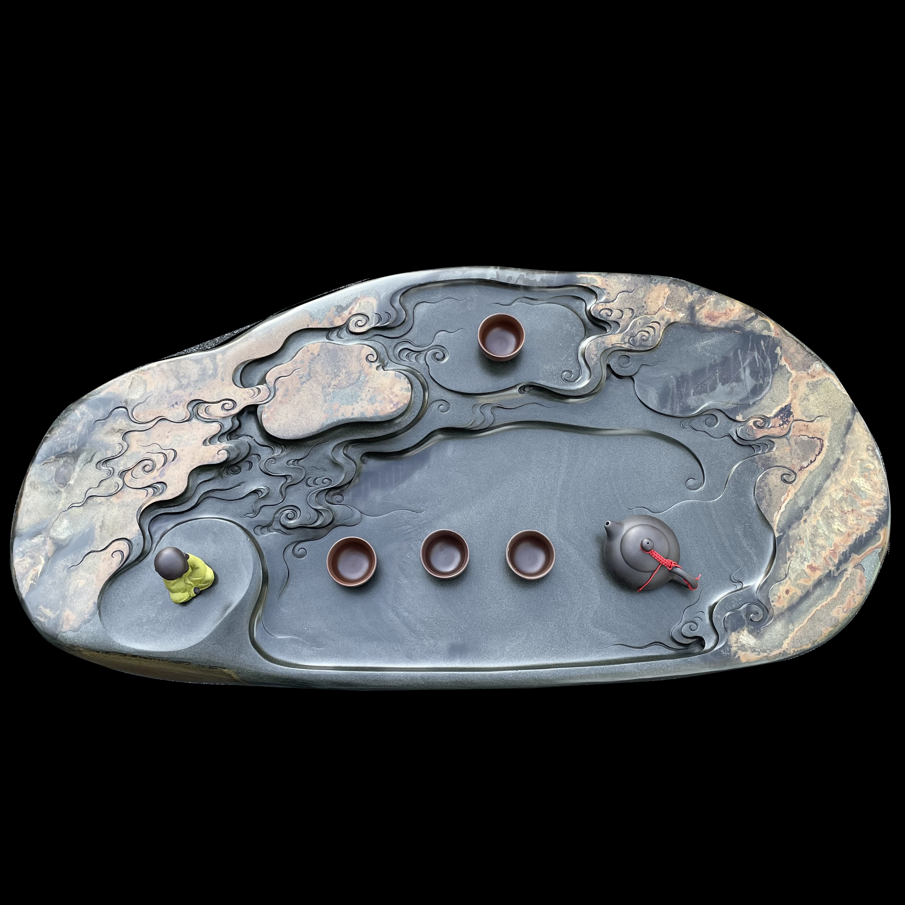 端砚石茶盘茶海