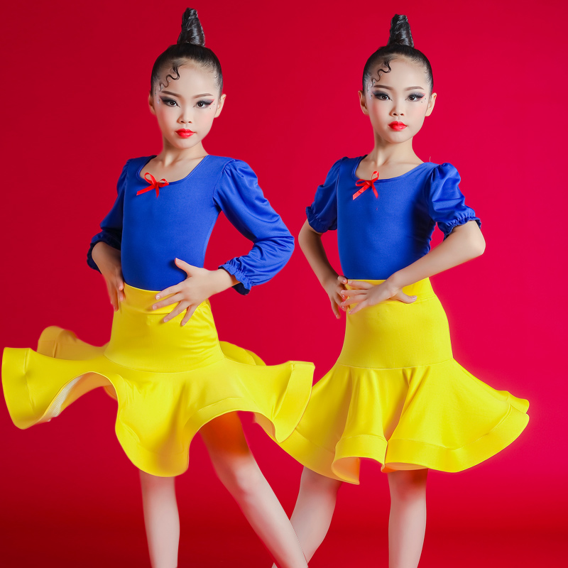 维迪珂儿童拉丁舞专业网红练功服少儿比赛规定服女童分体夏季套装
