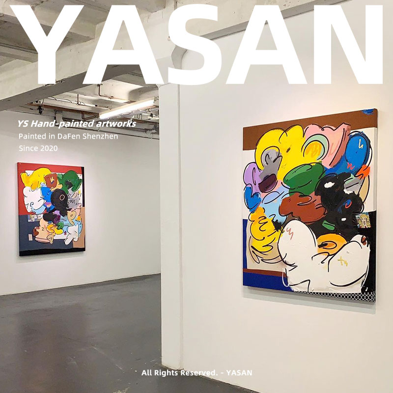 YASAN 波普风纯手绘抽象油画客厅潮流艺术大幅装饰画个性创意挂画