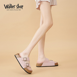 Walker Shop厚底勃肯鞋女夏外穿2024新款拖鞋百搭休闲凉拖沙滩鞋