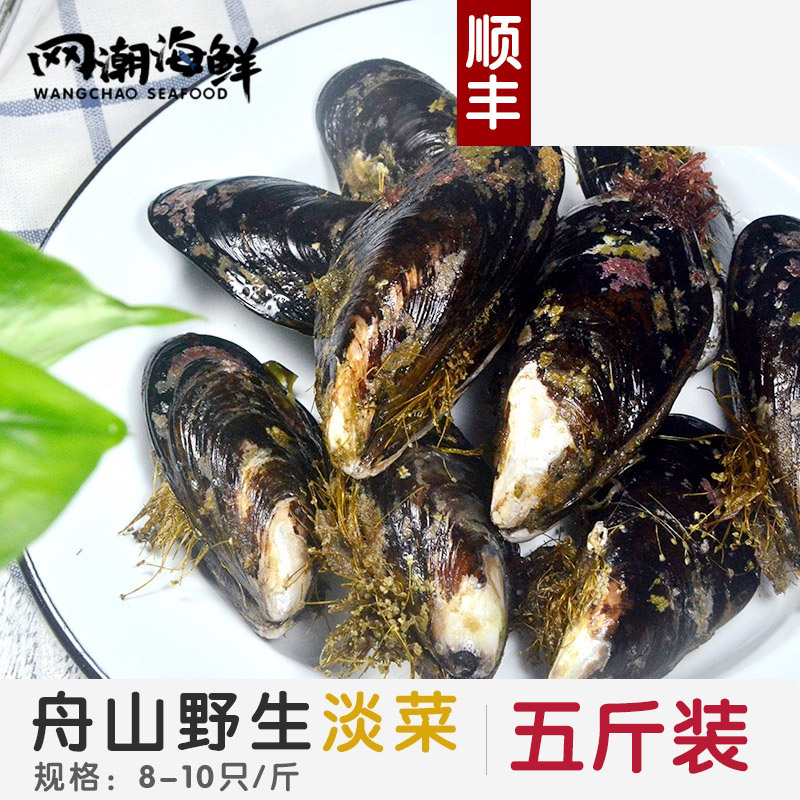 舟山新鲜厚壳贻贝青口贝海虹鲜活大淡菜5斤装