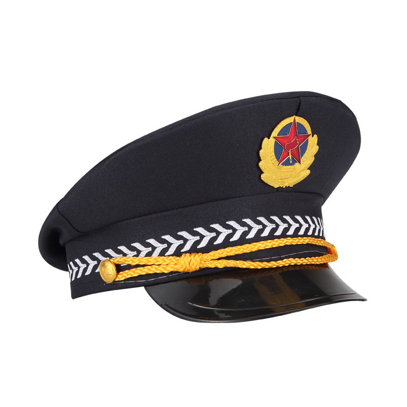 儿童警察帽子大盖帽装备玩具演出道具交警青少年帽子