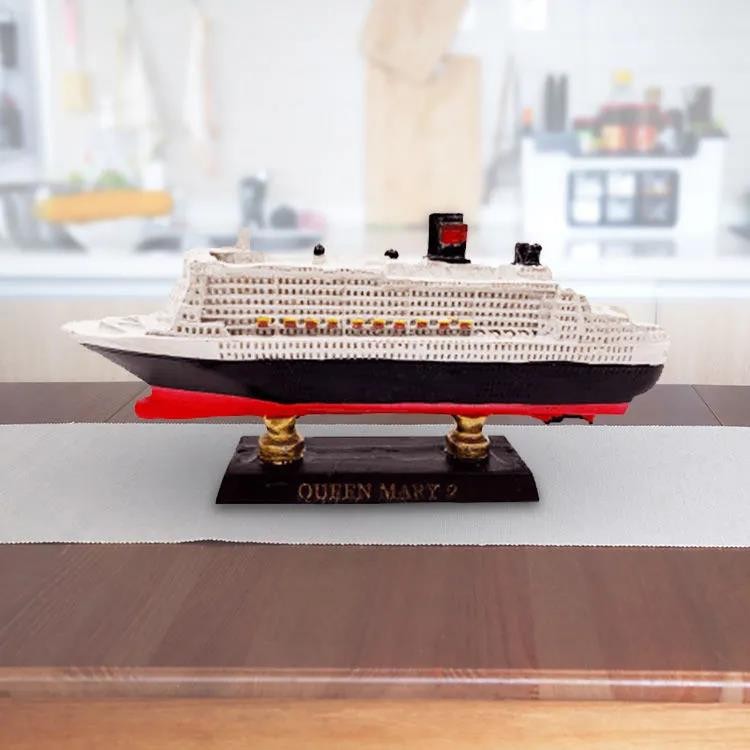 树脂工艺船桌面装饰品摆件泰坦尼克号模型小船家居小饰品创意礼品