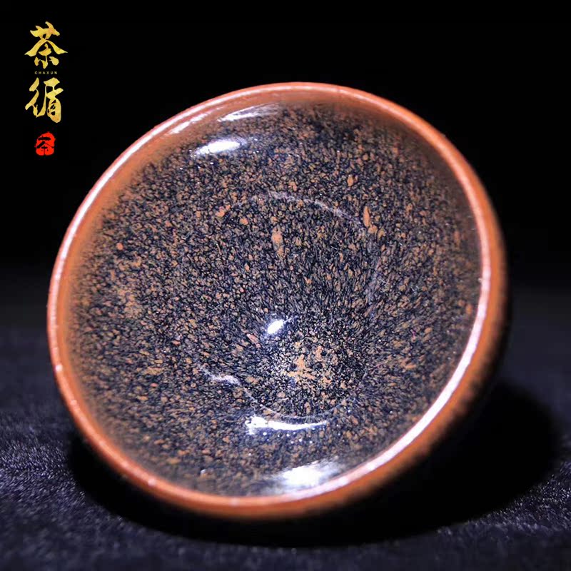 高档熊忠贵老龙窑柴烧兔毫油滴建盏吉玉坊宋工原矿黑釉手工天目主