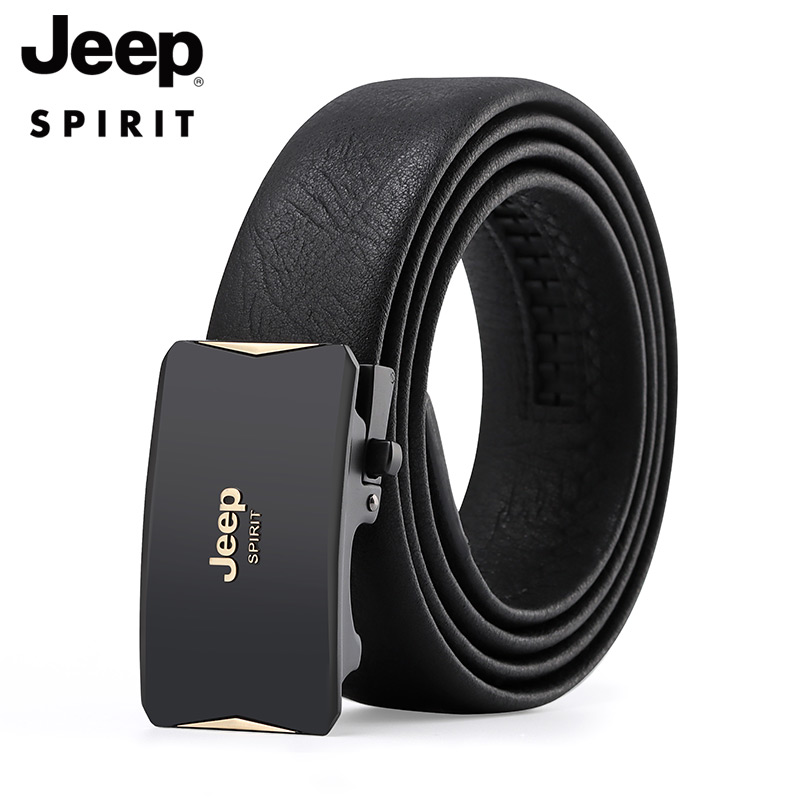 JEEP SPIRIT吉普男士皮带真皮自动扣品牌青年中年裤带男腰带正品