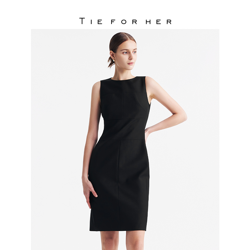 TieForHer丽制 LC CURIE系列|品牌创始TSOQ™无袖钻石立裁连衣裙