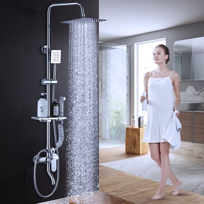 淋浴花洒套装全铜家用花晒沐浴花洒浴室卫生间喷头淋雨花酒挂墙式