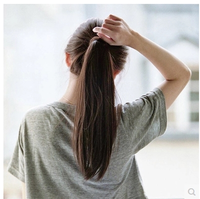 假发女直发马尾价格