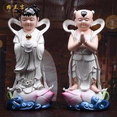 金童玉女招财童子陶瓷图片