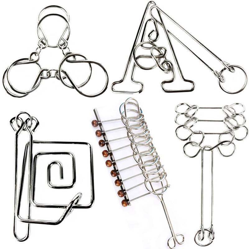 回型解环中国传统古代九曲单个九连环高智力益智拓扑学伤脑筋玩具