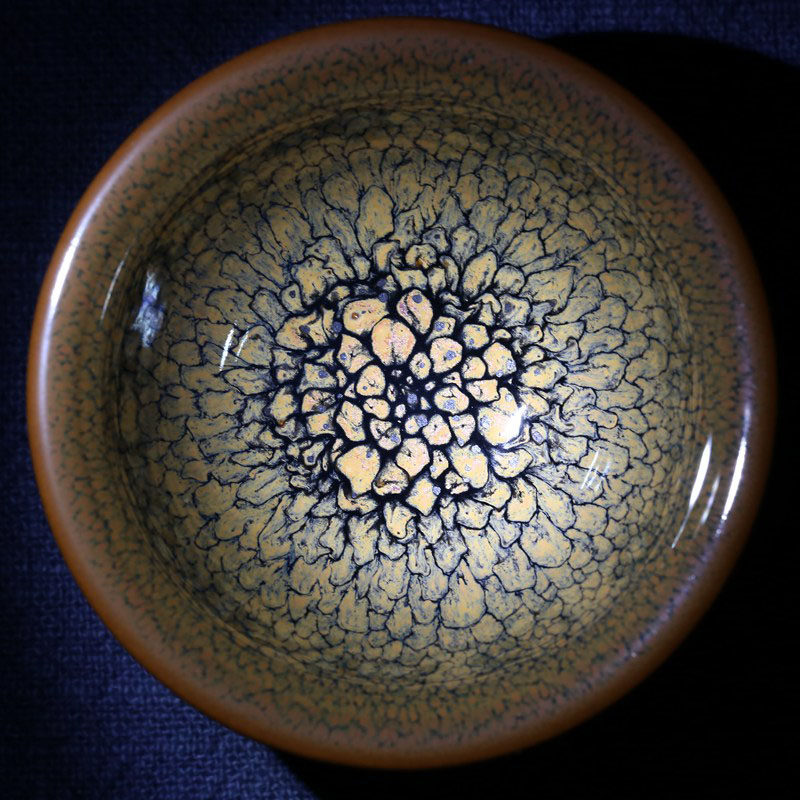 陈大鹏《鹧鸪斑对盏》中国工艺美术大师 七十岁高龄 上口径6.3cm