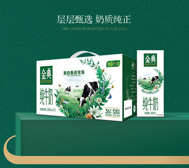 武威-伊利 金典纯牛奶 250ml*12瓶 中国石油 昆仑好客 甘肃