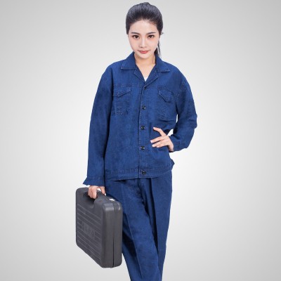 纯棉工作服现货夏季劳保服套装工服工地劳动服建筑工装厂服绣logo夏季