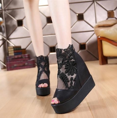 春秋季新款超高坡跟鞋图片