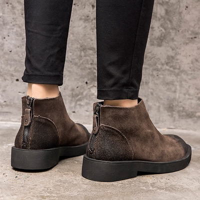 英伦翻毛皮靴价格