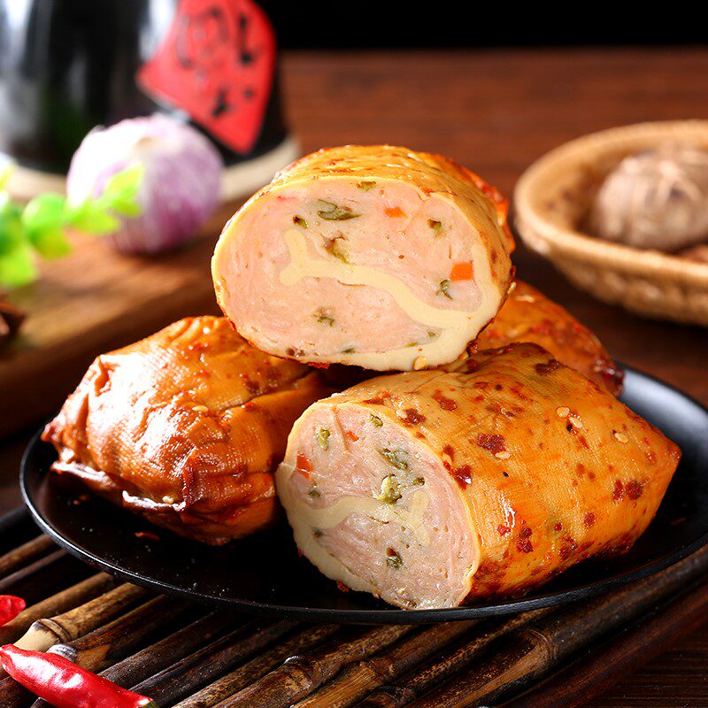 东北特产朝阳豆皮肉卷五香熏干豆腐豆卷肉素鸡素肠微辣下酒菜包邮