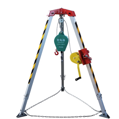 新品消防救援三脚架x高强度铝合金支架自锁绞盘应急救援三角架井