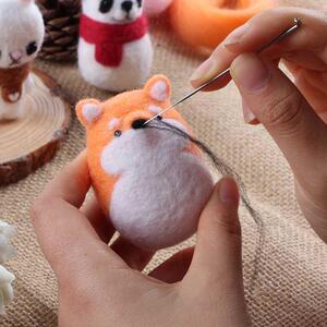 针扎娃娃百岁宝宝礼物创意羊n毛毡戳戳乐diy手工制作材料包玩偶