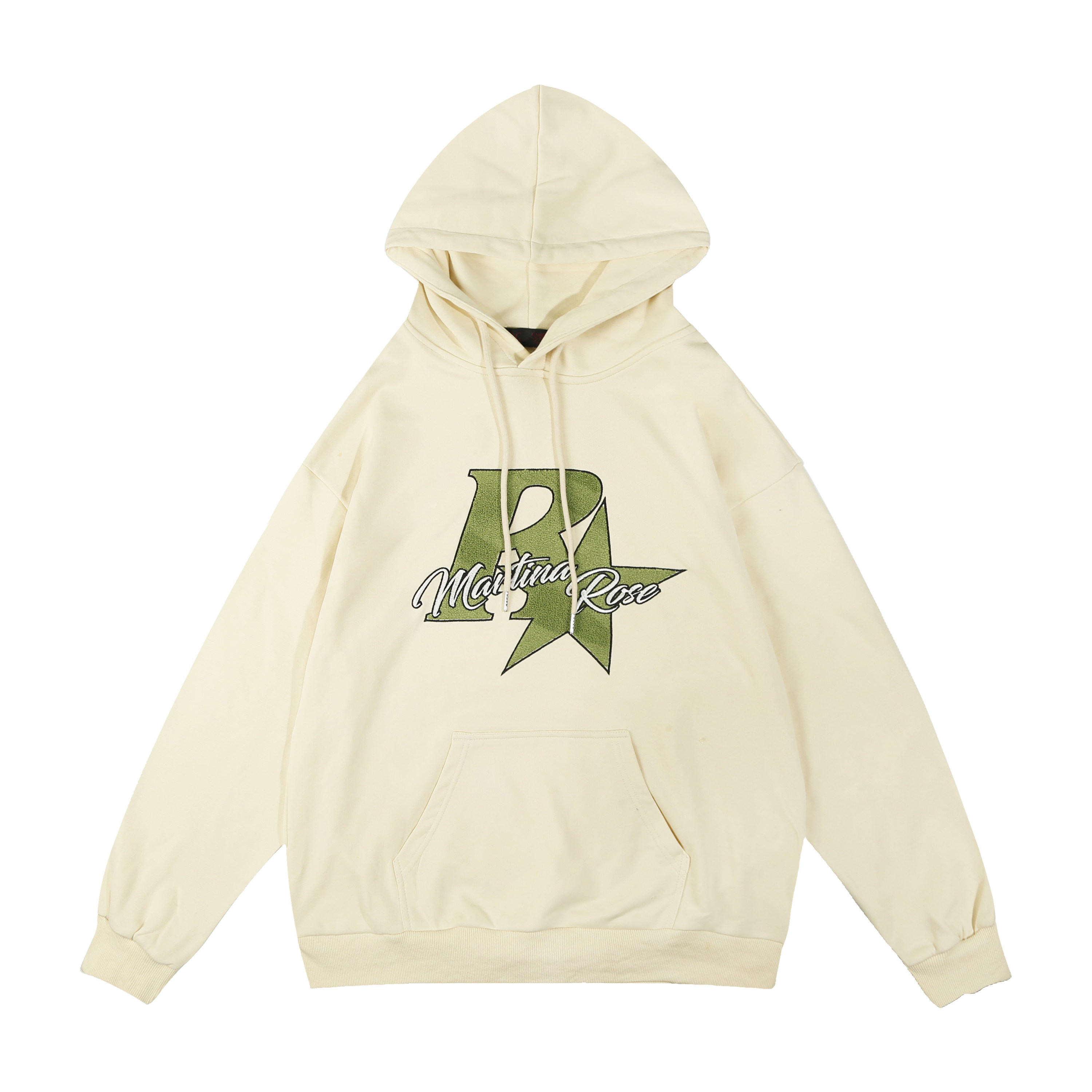 (今日9.7折)rasp复古r星刺绣连帽卫衣男女美式春秋季情侣宽松潮牌帽衫