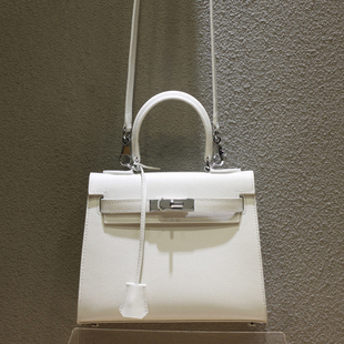 delvaux mini白扣 手掌紋凱莉2020新款真皮kelly鉑金包斜挎女鎖扣手提mini新娘小包 lv