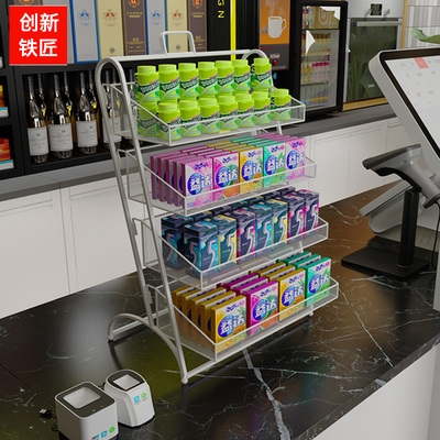 超市收银台小货架台面口香糖架计生用品展示架吧台置物架多层小型