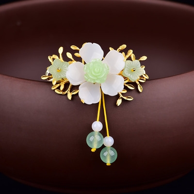 琉璃弹簧夹古风发卡夹子头饰女盘发配饰马尾夹发夹c后脑勺日常外