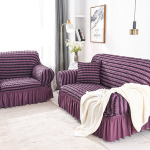 客10金色丝绒欧式沙发垫防滑坐垫美式秋冬加厚布皮沙发套罩扶手靠背