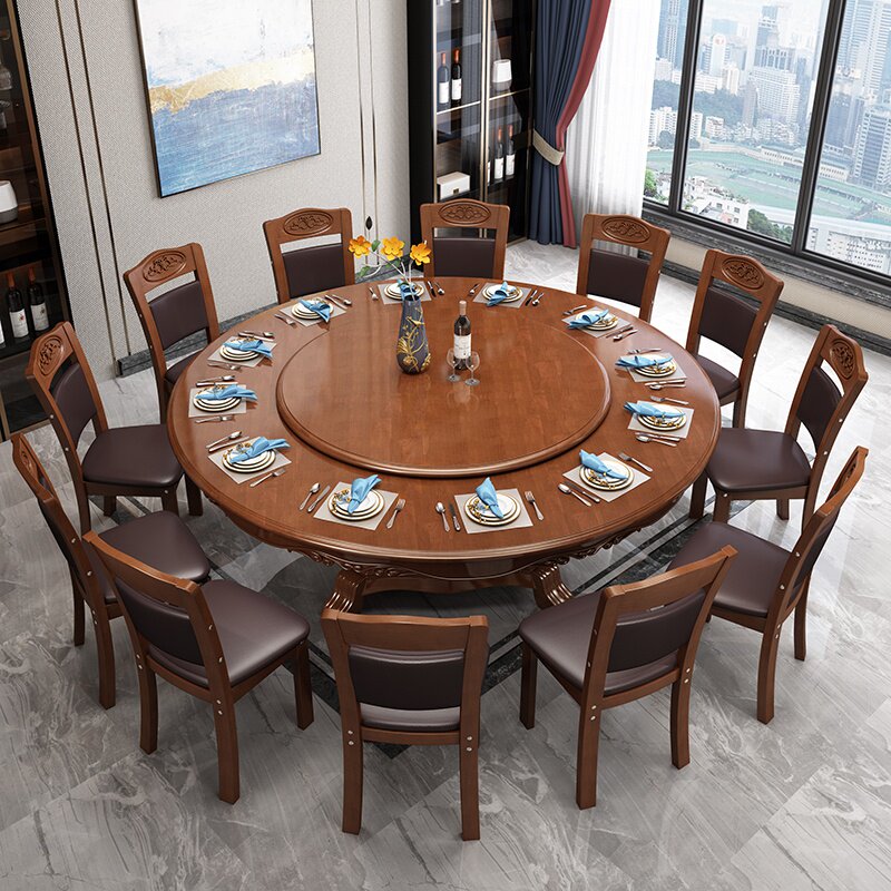 火锅餐桌椅组合电磁炉实木