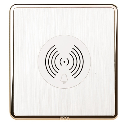 86型220v金色拉丝酒店宾馆门铃二三四线电子勿扰门铃开关